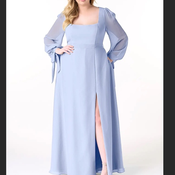 PLUS AZAZIE LEONIA BRIDESMAID DRESS- Size 24- in Ice - Picture 1 of 2